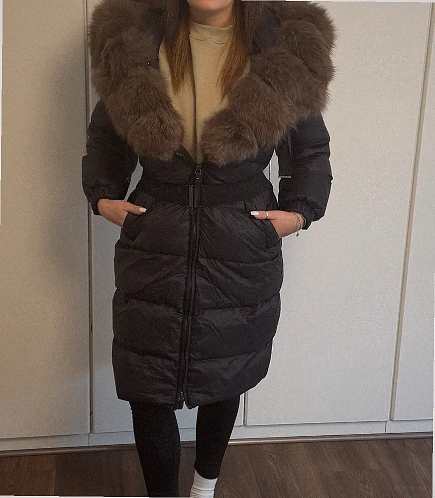 Daunen Wintermantel Damen Lang