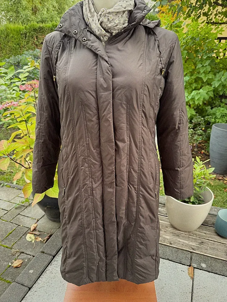 Daunenjacke Daunenmantel braun Gr. 44 Von ISABELL