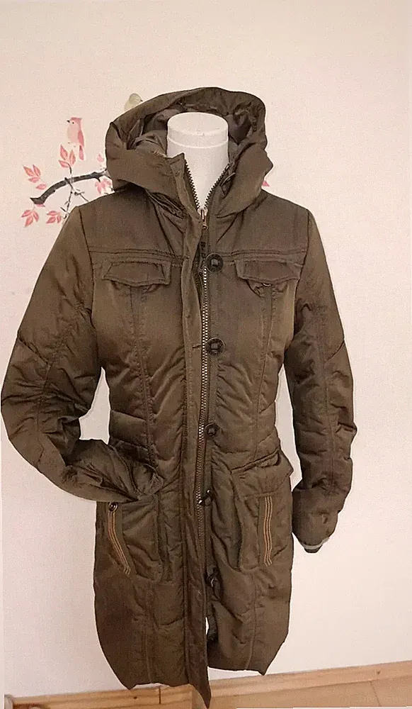 Daunenjacke daunenmantel Damen Closed gr. S BRAUN KHAKI
