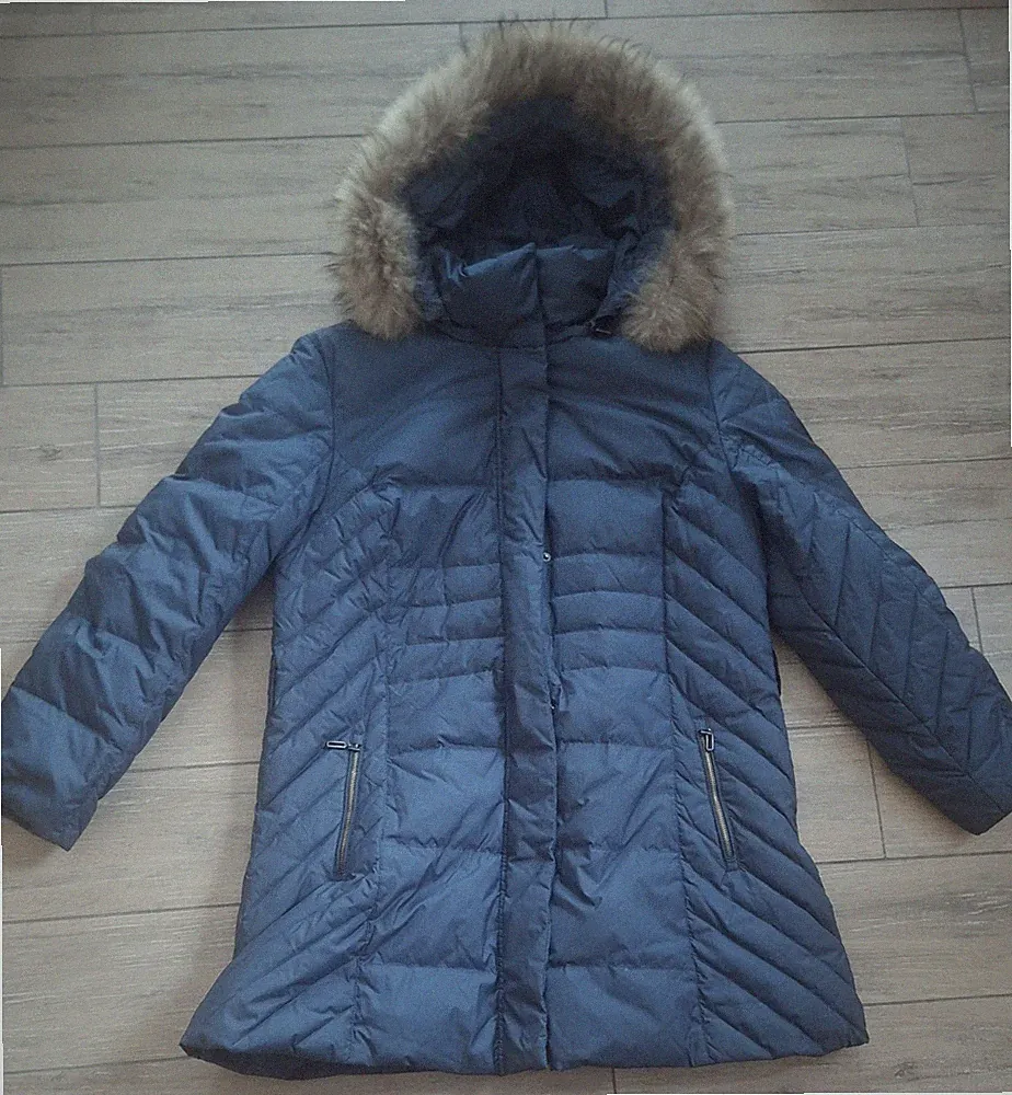 Daunenkurzmantel blau 42