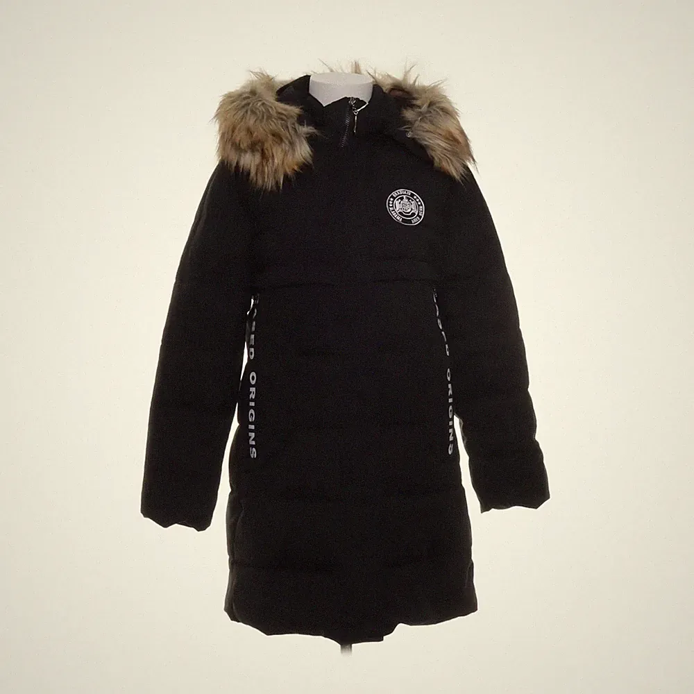Daunenmantel, Damen, Größe: 2XL, Schwarz #G2A