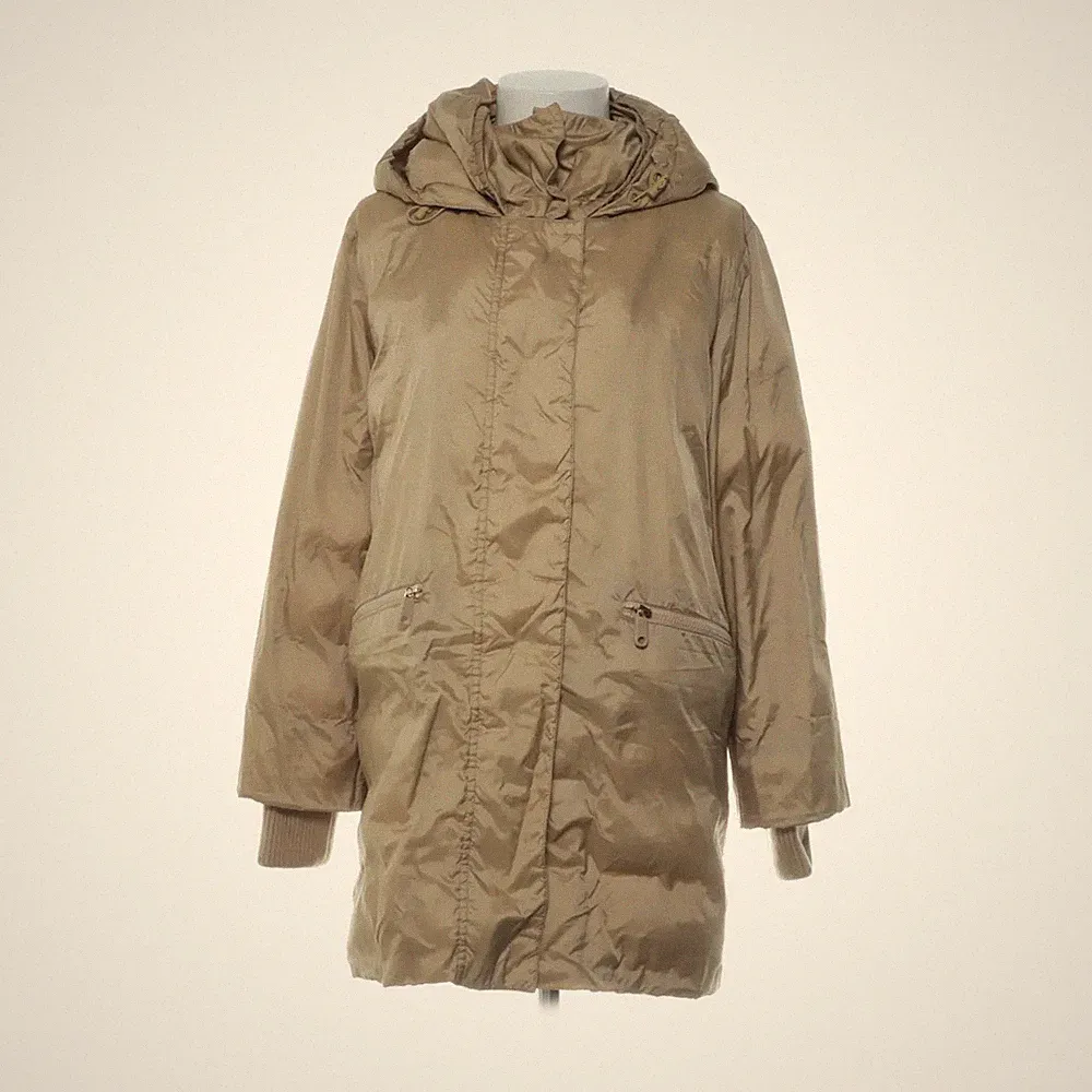 Daunenmantel, Damen, Größe: 36, Beige, Einfarbig #3kg