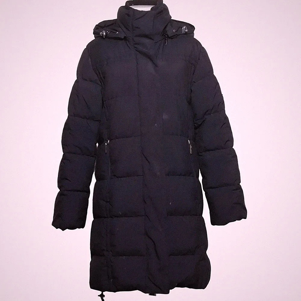 Daunenmantel, Damen, Größe: 36, Schwarz, Daune/Feder/Polyamid/Polyester #Zj0