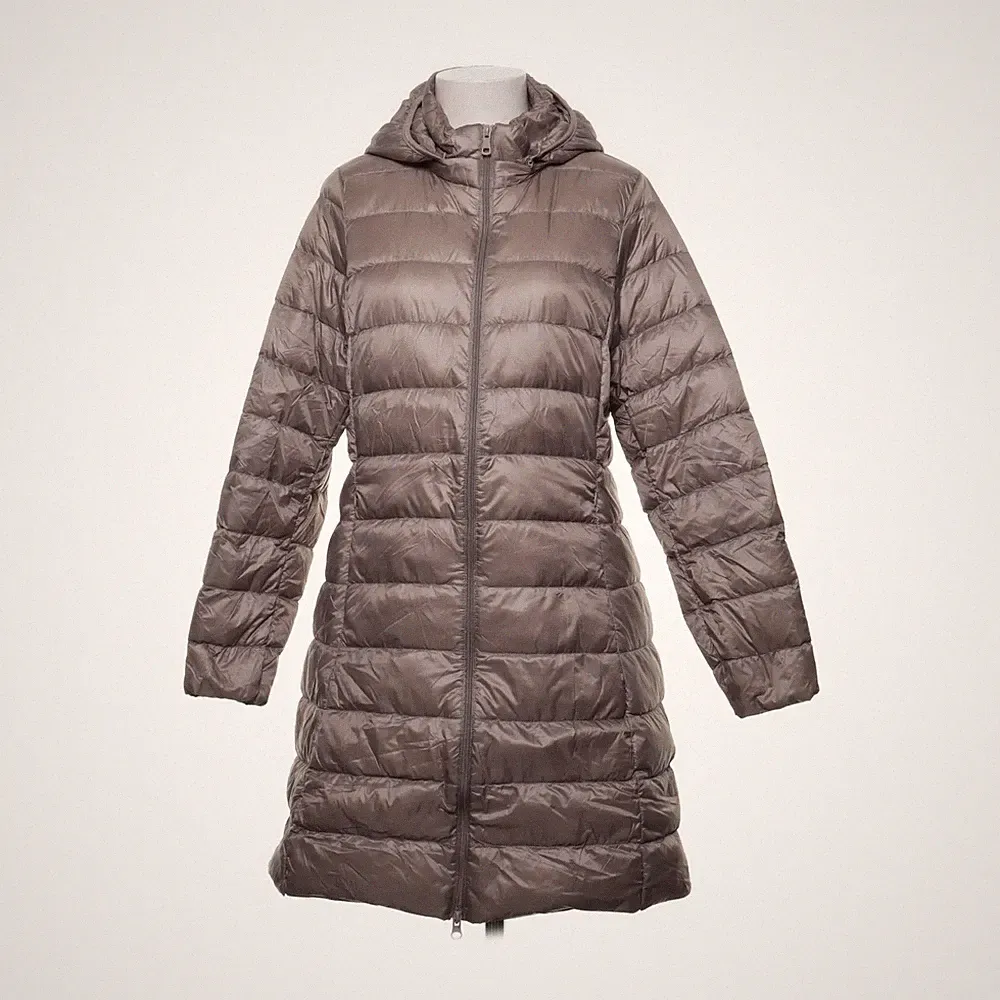 Daunenmantel, Damen, Größe: XL, Beige, Daune/Nylon/Polyester #Z7h