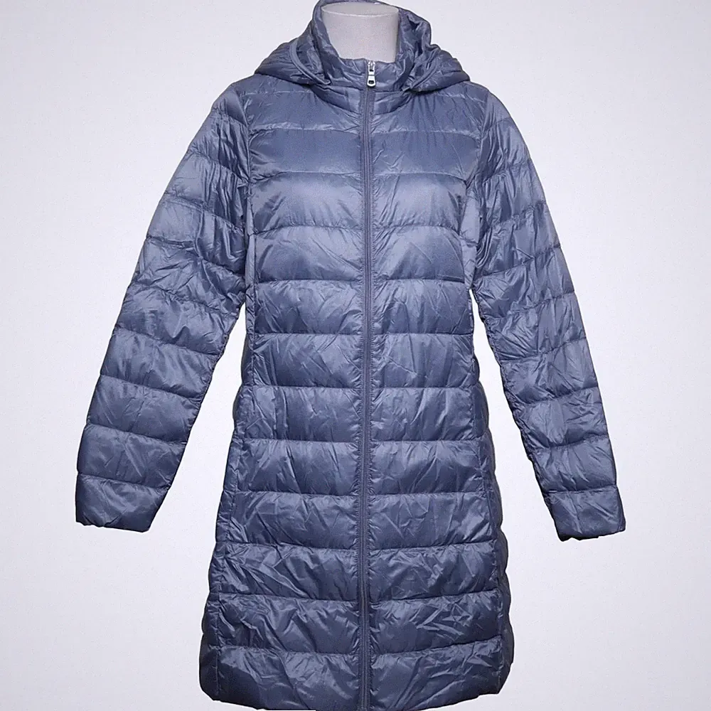 Daunenmantel, Damen, Größe: XL, Blau, Einfarbig #LCH