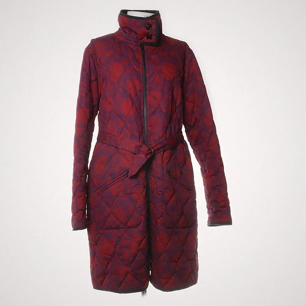 Daunenmantel, Damen, Größe: XL, model: rak med blixtlås, Rot/Lila #eyO