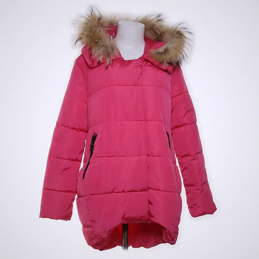 Daunenmantel, Damen, Größe: XXL, Pink, Einfarbig #DIT