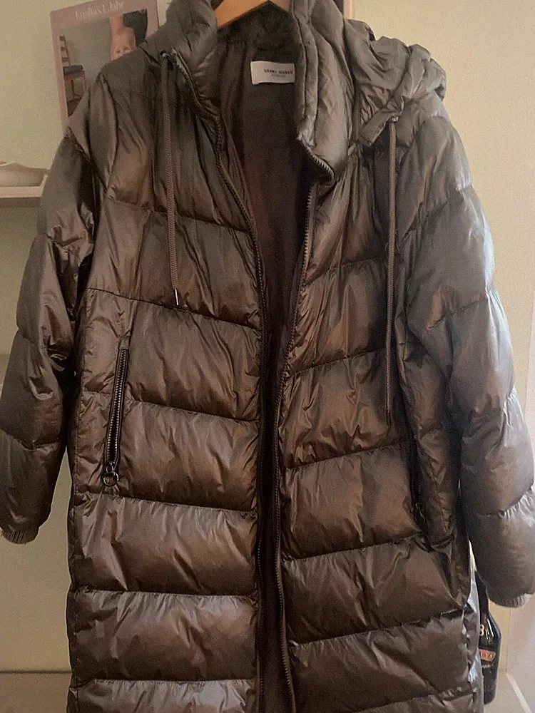 Daunenmantel Gerry Weber Gr. 46 Grau Metallic Glänzend