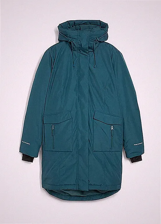 Daunenmantel Gr. 38 Pfeffergrün Damen Mantel Winter-Jacke Neu