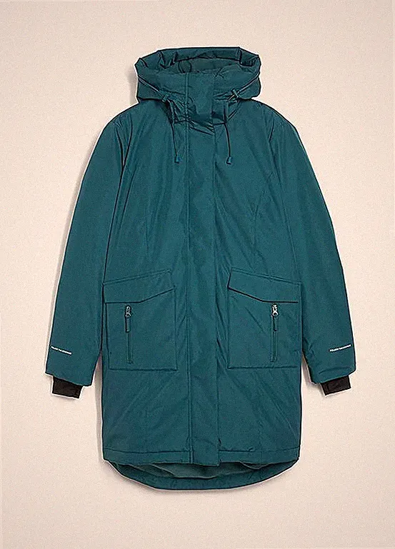 Daunenmantel Gr. 42 Pfeffergrün Damen-Mantel Jacke Coat Neu