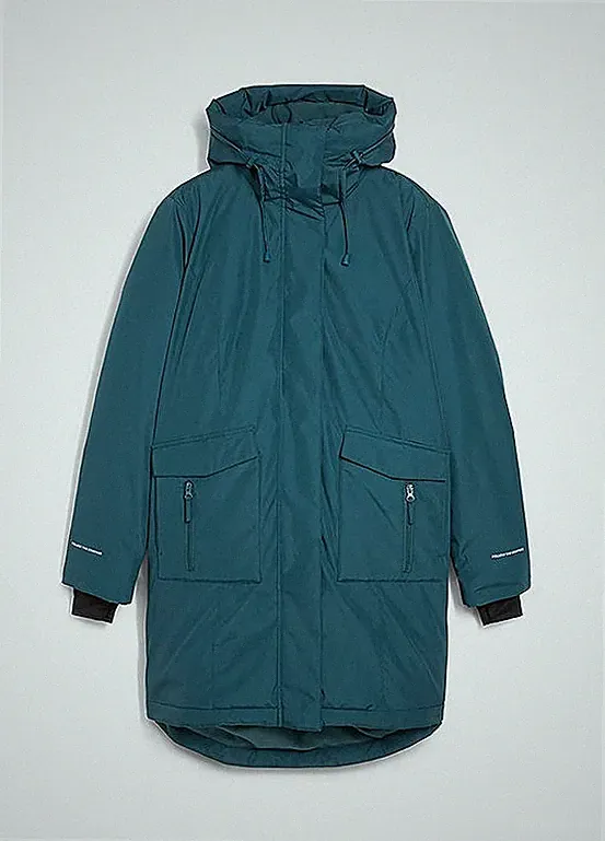 Daunenmantel Gr. 42 Pfeffergrün Damen Mantel Winter-Jacke Neu