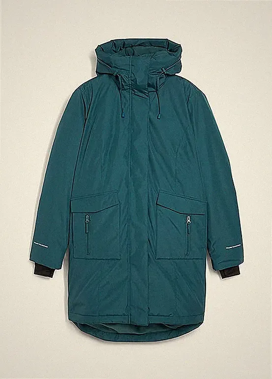 Daunenmantel Gr. 42 Pfeffergrün Damen Winter-Mantel Jacke Neu*