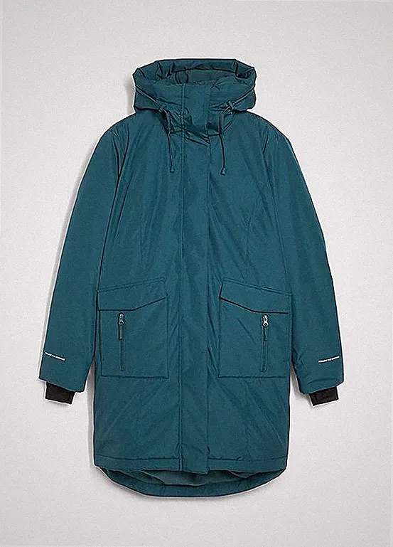 Daunenmantel Gr. 44 Pfeffergrün Damen-Mantel Jacke Coat Neu