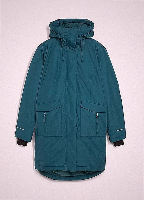 Daunenmantel Gr. 44 Pfeffergrün Damen Mantel Winter-Jacke Neu