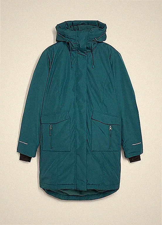 Daunenmantel Gr. 48 Pfeffergrün Damen-Mantel Jacke Coat Neu