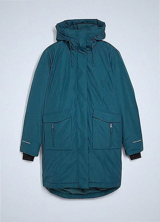 Daunenmantel Gr. 48 Pfeffergrün Damen Mantel Winter-Jacke Neu