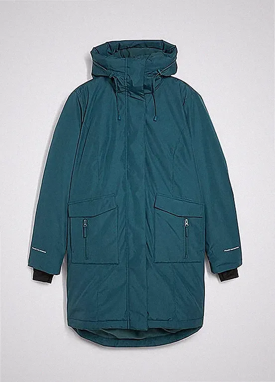 Daunenmantel Gr. 48 Pfeffergrün Damen Winter-Mantel Jacke Neu*