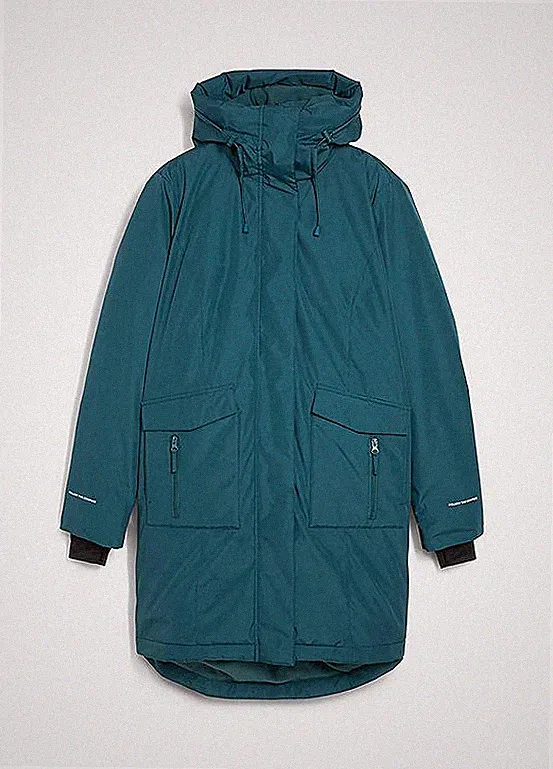 Daunenmantel Gr. 50 Pfeffergrün Damen Mantel Winter-Jacke Neu