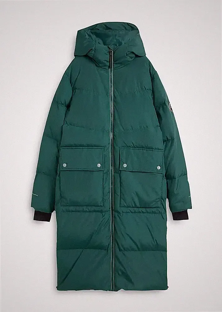 Daunenmantel Gr. 54 Mattgrün Dmen Mantel Winterjacke aus Daunen Neu