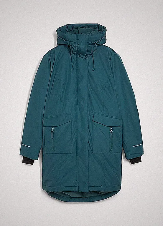 Daunenmantel Gr. 54 Pfeffergrün Damen-Mantel Jacke Coat Neu