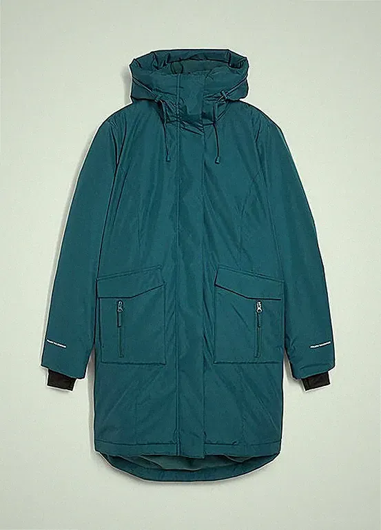 Daunenmantel Gr. 54 Pfeffergrün Damen Winter-Mantel Jacke Neu*
