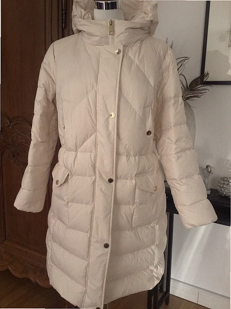 Daunenmantel,., Martina Rinaldi, Off White. Creme , Beige, Ultra Light , 42, NEU