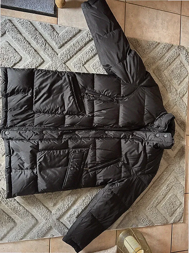 daunenmantel, Parka, bugatti, real daunen, schwarz, 56, neuwertig