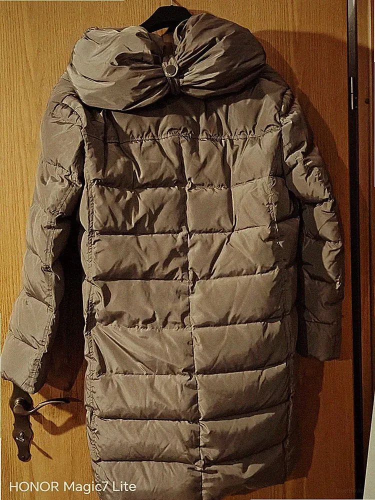Daunenmantel TAUPE Damen HEINE - Neu Unbenutzt NP 199,- Größe 48