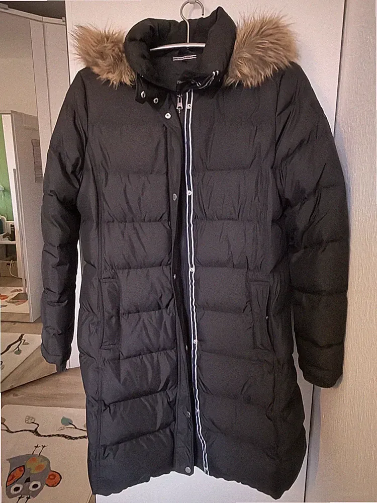 Daunenmantel Tommy Hilfiger, schwarz, Gr. XL, Sehr guter Zustand!