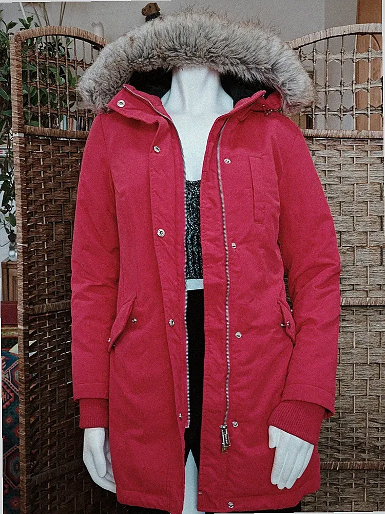 Daunenmantel Tommy Jeans Rot Gr.34 Damen