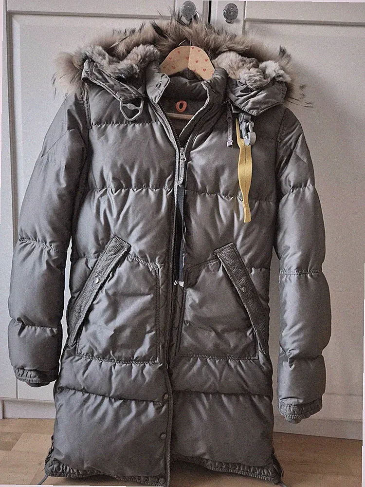 Daunenmantel von Parajumpers in XS,in Olivengrün,in sehr gutem Zustand,seitliche