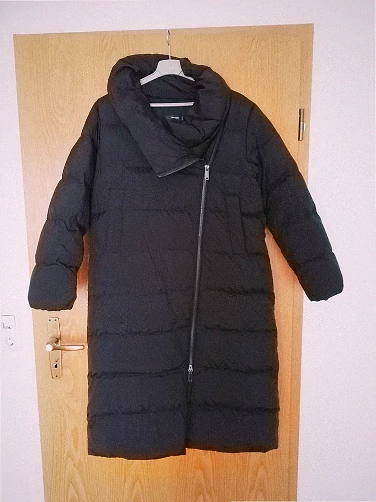Daunenmantel, Wintermantel Damen, schwarz, Grösse 38/40, Hallhuber