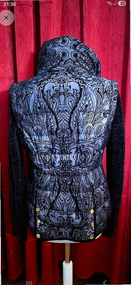 Desigual Daunenjacke - Paisley-Muster und Samtdetails