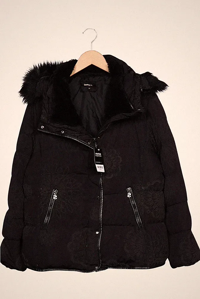 Desigual Jacke Damen Anorak Jacket Kurzmantel Gr. EU 46 Daunen Schwarz #jdvpj6g