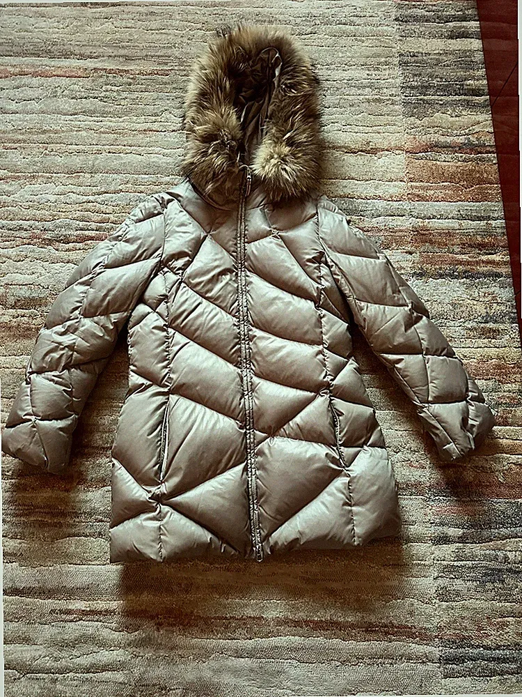DOLOMITE Damen Daunenmantel mit Echt Fell Kapuze Top Cr. L (M)