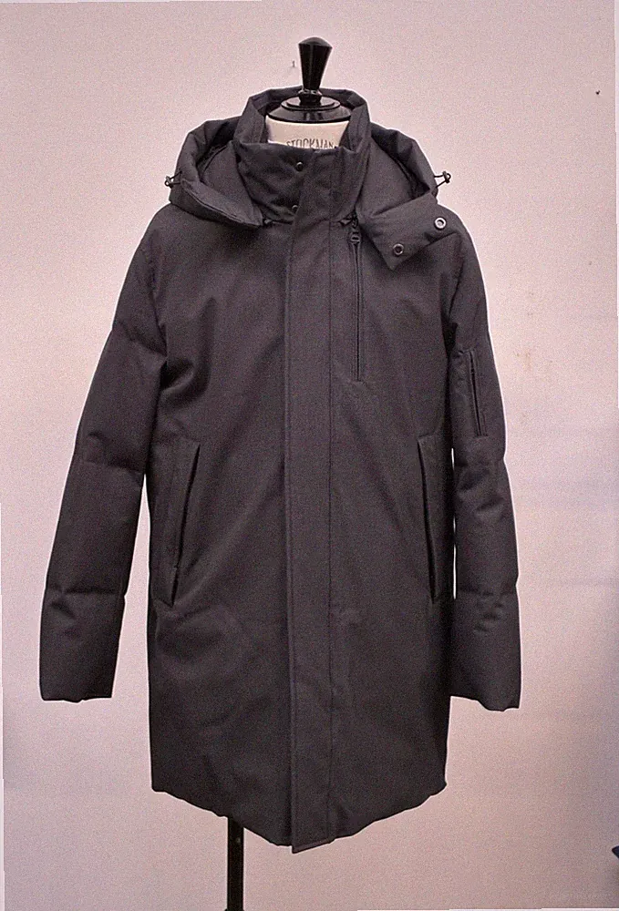 Duno Daunen Parka-Kurzmantel Geyser Col. 465 dark grey Gr. 56
