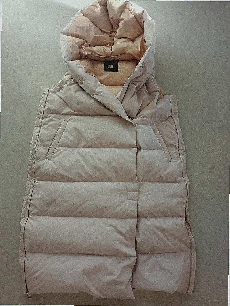 DUNO Daunenweste Stepp Pufferweste Weste Gr. 42 XL 46 beige herno