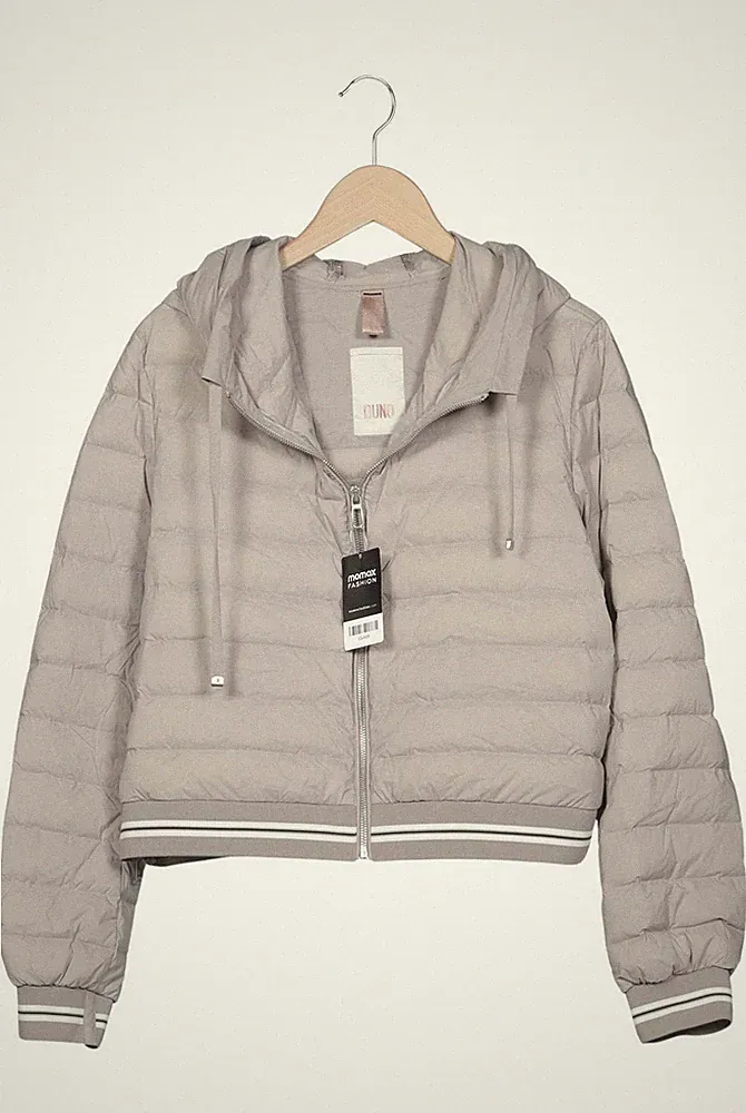 DUNO Jacke Damen Anorak Jacket Kurzmantel Gr. EU 42 (IT 48) Daunen Grau #uk4dcca
