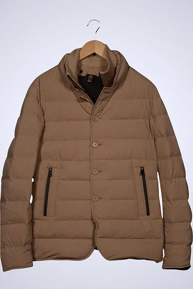 DUNO Jacke Herren Anorak Jacket Kurzmantel Gr. EU 48 Daunen Beige #6zgmbt2