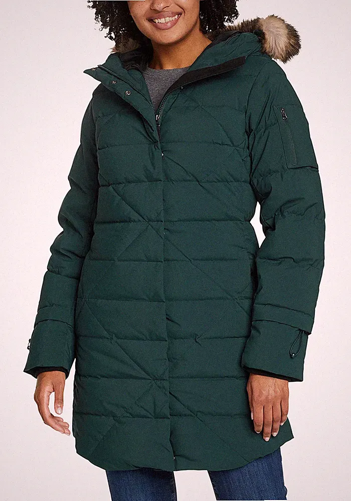 Eddie Bauer Damen Wintermantel Sun Valley Frost Daunenparka, Petrol Grün XS (32)