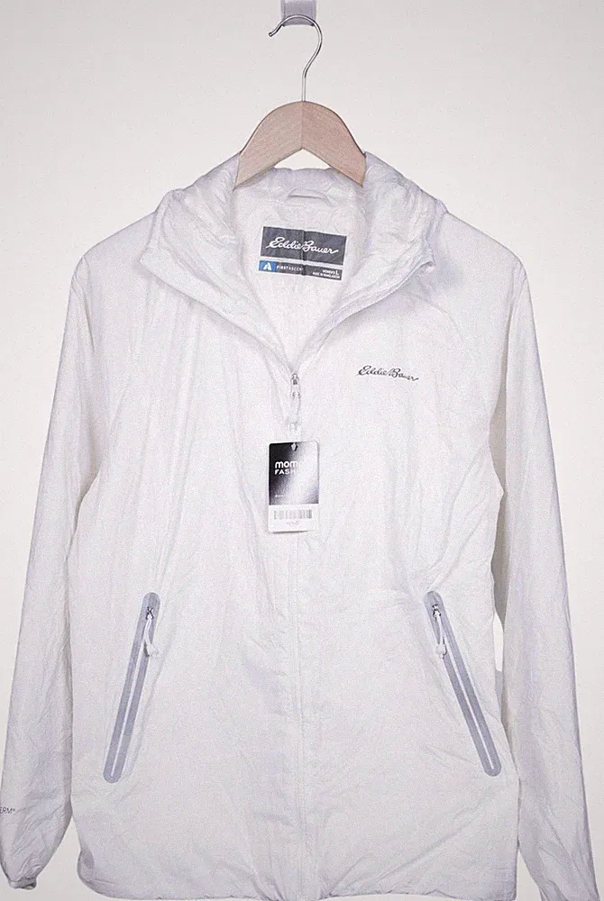 Eddie Bauer Jacke Damen Anorak Jacket Kurzmantel Gr. L Daunen Weiß #ilg9uj5