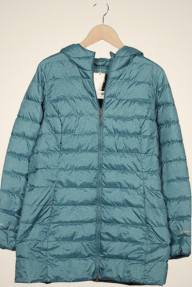 Eddie Bauer Mantel Damen Jacke Parka Gr. M Daunen Türkis #t71eoh6