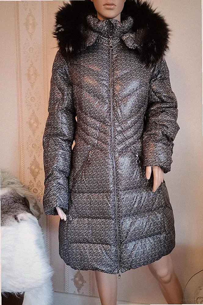 EDLER Sportalm Daunenmantel MANTEL ECHTFELL Fell DAUNEN 42 XL Coat wie Neu DAUNE