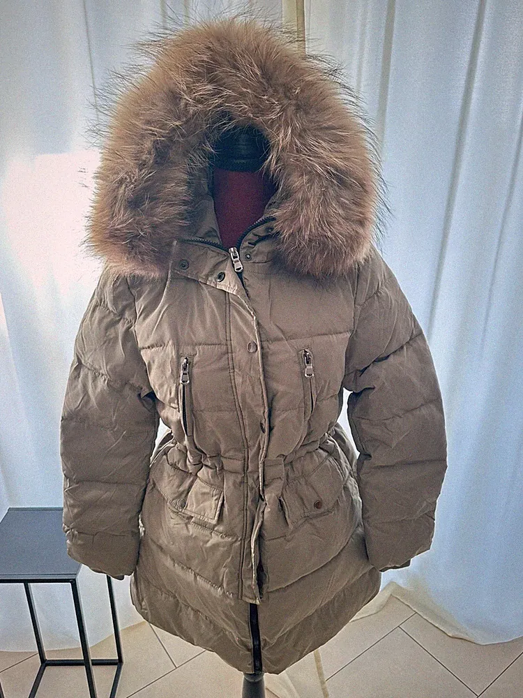 Elegante Daunen Winterjacke Damen 40