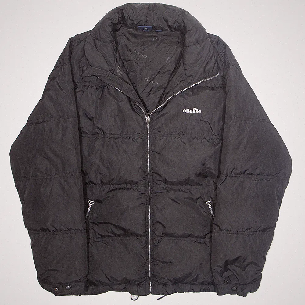 ELLESSE Herren Daunen Puffer Mantel Schwarz S