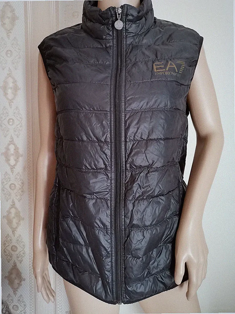 Emporio ARMANI GLANZ Weste Jacke JACKET Schwarz Daunenweste DAUNEN GR M 38/40