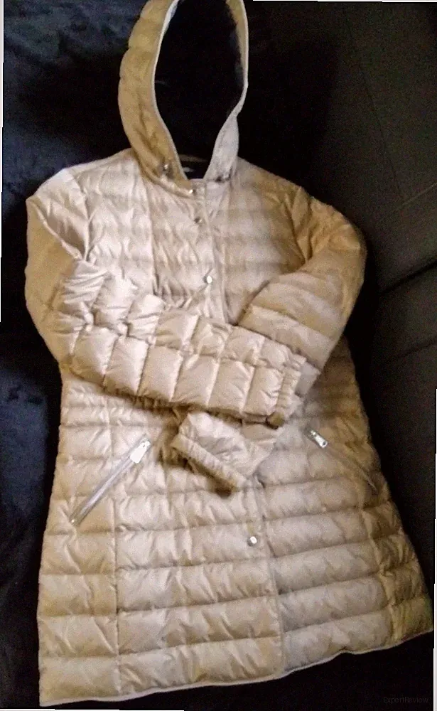 ERSTKLASSIGE Daunenjacke Parka Mantel FEDERLEICHT Goldton MABRUN I48 D 40 42