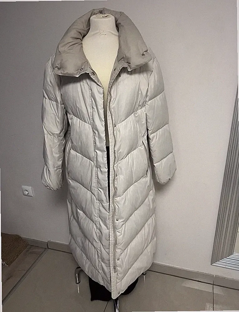 Esprit Damen Mantel Größe L Beige Daunen Wintermantel