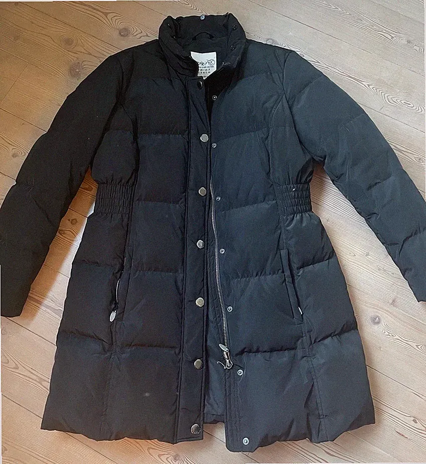 🤎 ESPRIT Damen Winter Daunen Jacke Mantel 42 Steppjacke Federn Schwarz 🍂