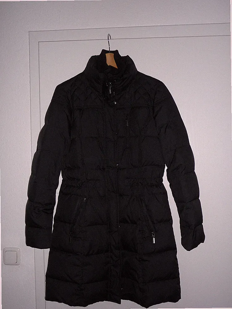 Esprit Daunenmantel Steppmantel Wintermantel Parka Jacke schwarz Gr 34/36/38 TOP